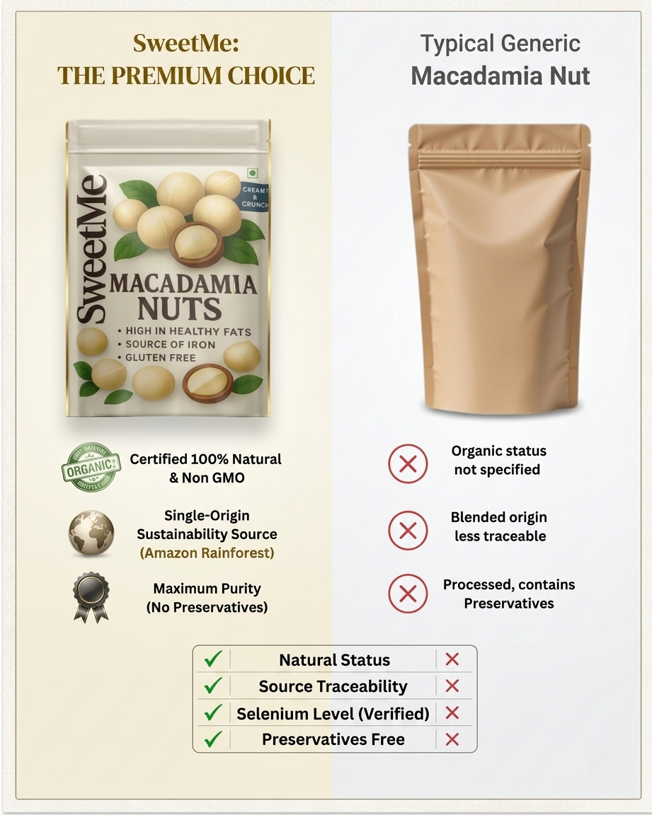 Sweetme Macadamia Kernels | Buttery Macadamia Nuts 100g