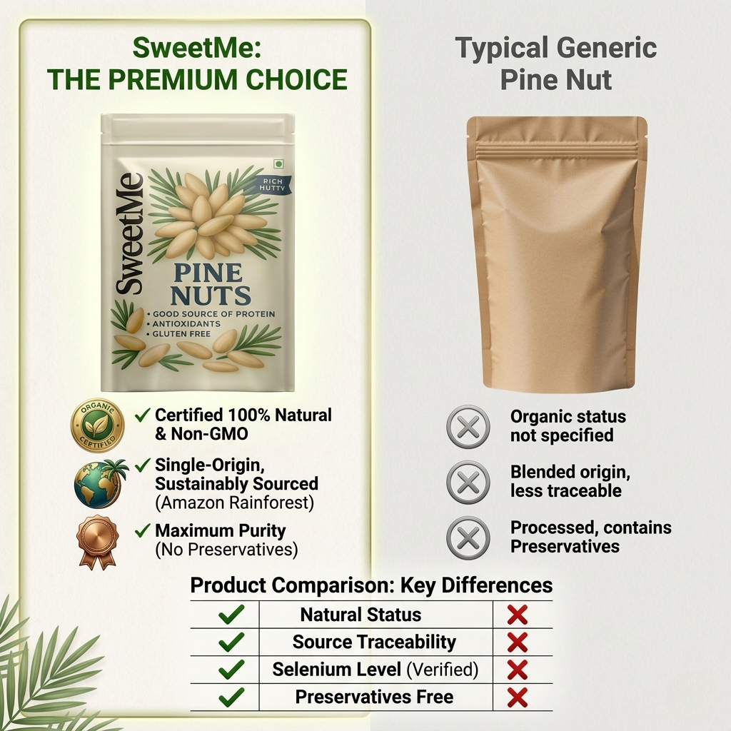 Sweetme Premium Pine Nuts | Crunchy Chilgoza 100g