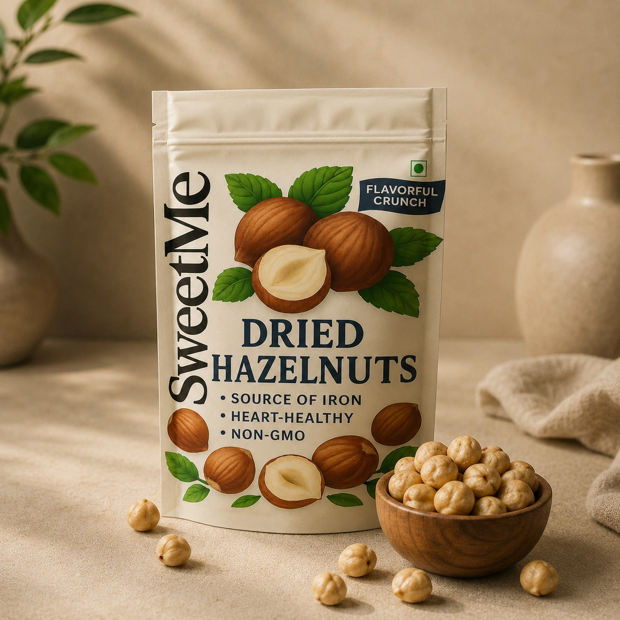 Sweetme Premium Hazelnuts | Crunchy Hazelnuts 200g