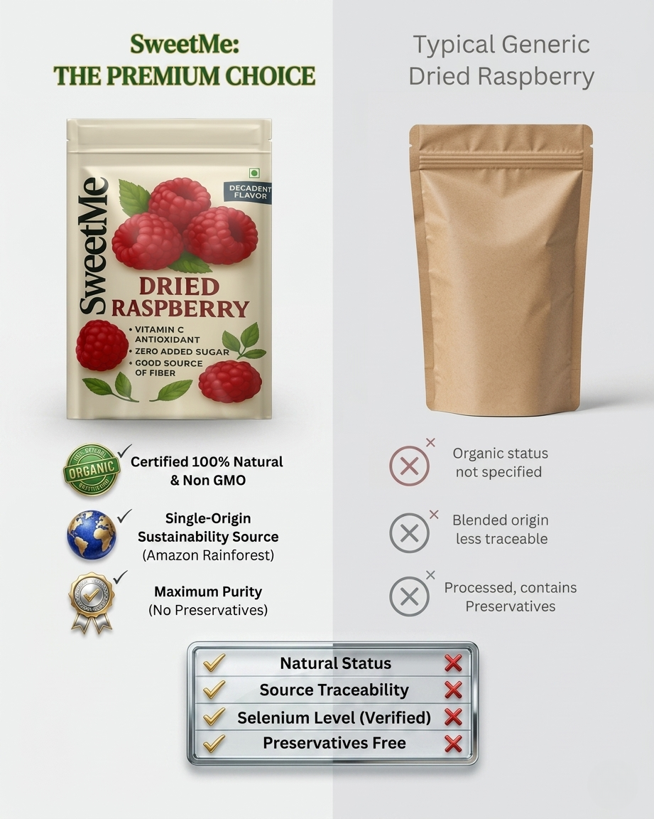 Sweetme Dried Raspberries | Premium Superfruit 100g