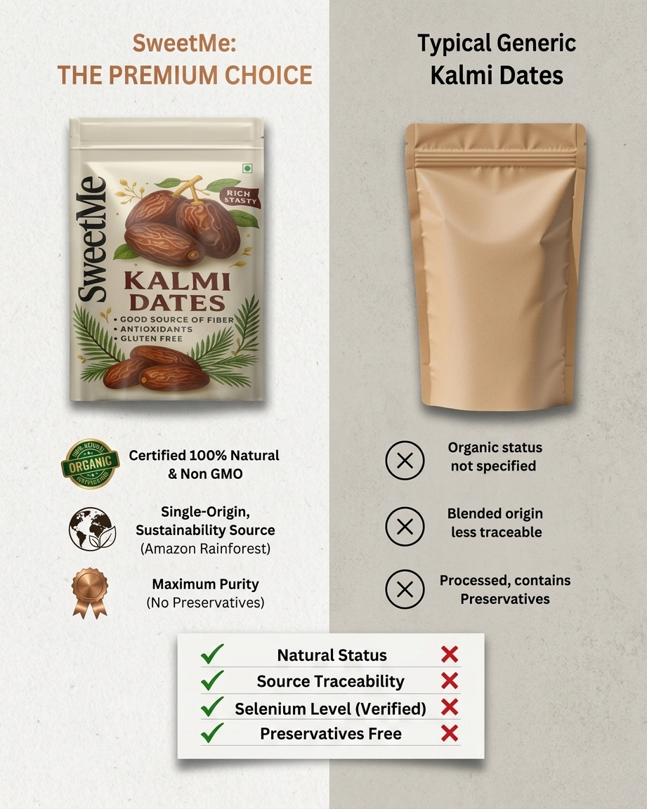 Sweetme Queen Kalmi Dates | Premium Safawi Dates 200g